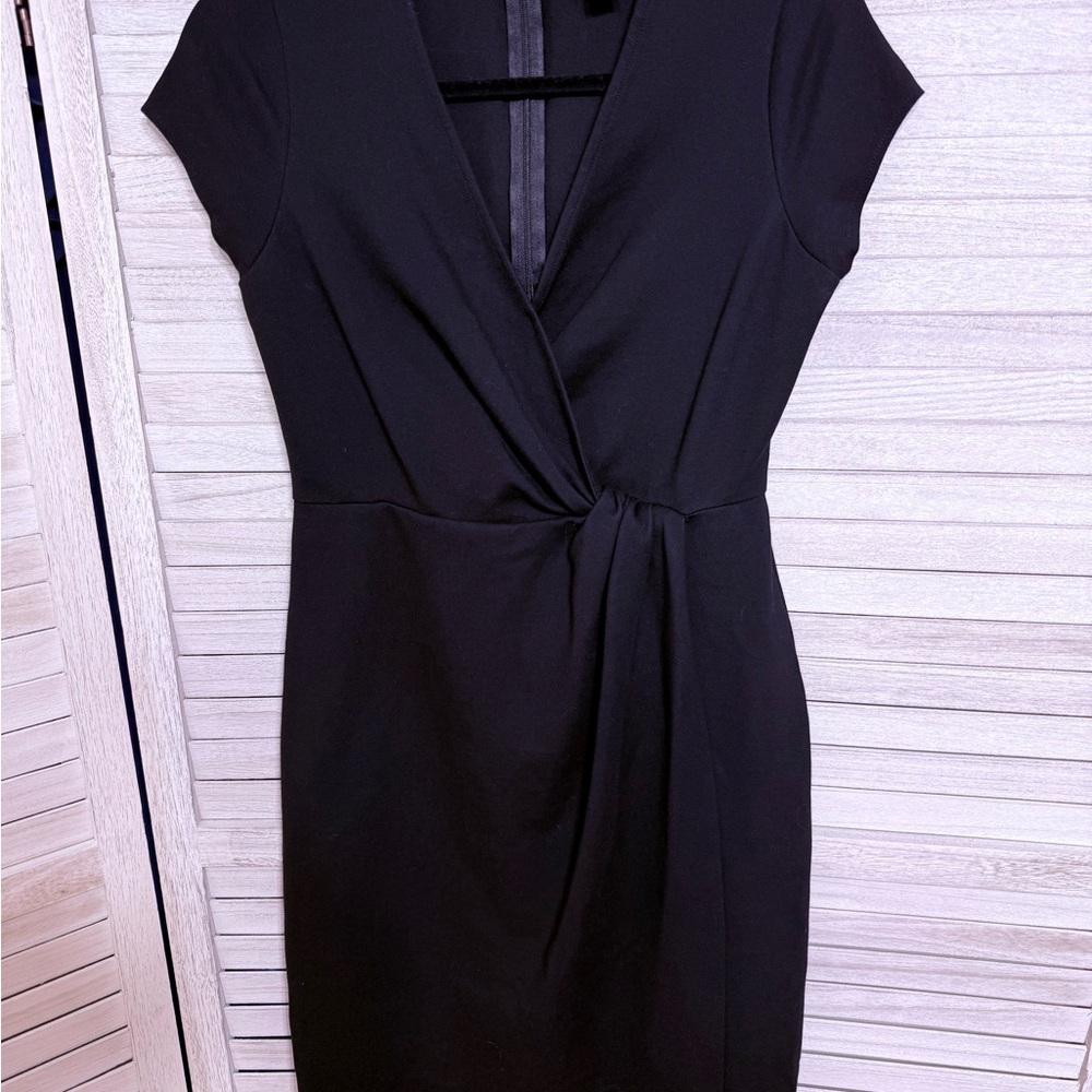 Worthington Black Mini Wrap Dress